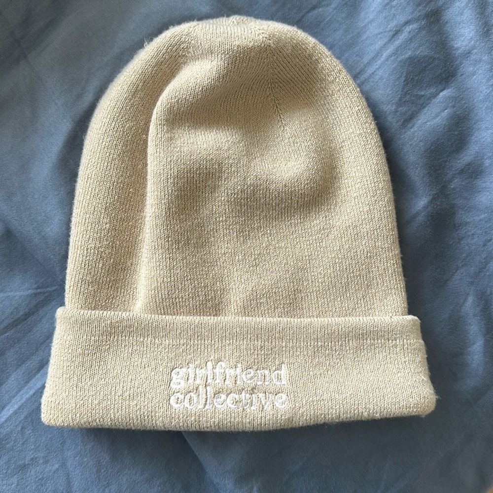OS Cream Girlfriend Collective Recycled Knit Beanie - One Size Winter Surfer